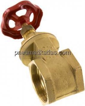 Muffen-Absperrschieber, Messing, G 2-1/2", PN 20