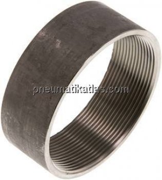 Anschweißmuffe Rp 3"-34mm, 1.4571 (DIN2986-halb)