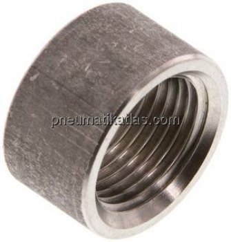 Anschweißmuffe Rp 3/8"-12mm, 1.4571 (DIN2986-halb)