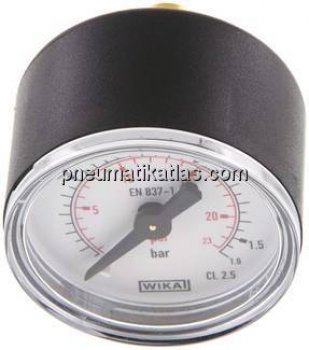 Manometer waagerecht (KU/Ms), 40mm, 0 - 1,6 bar, G 1/8"