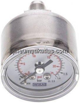 ES-Manometer waagerecht, 40mm, 0 - 1,6 bar, G 1/8"