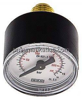 Manometer waagerecht (KU/Ms), 40mm, 0 - 16 bar, G 1/4"