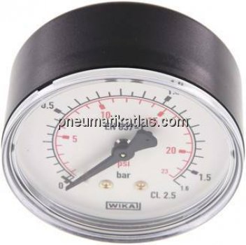 Manometer waagerecht (KU/Ms), 63mm, 0 - 1,6 bar, G 1/4"