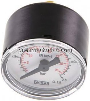 Manometer waagerecht (ST/Ms), 40mm, 0 - 2,5 bar, G 1/8"