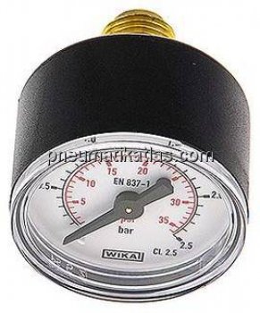 Manometer waagerecht (KU/Ms), 40mm, 0 - 2,5 bar, G 1/4"