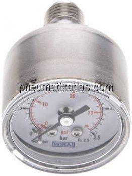 ES-Manometer waagerecht, 40mm, 0 - 2,5 bar, G 1/4"