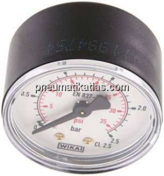 Manometer waagerecht (KU/Ms), 50mm, 0 - 2,5 bar, G 1/4"