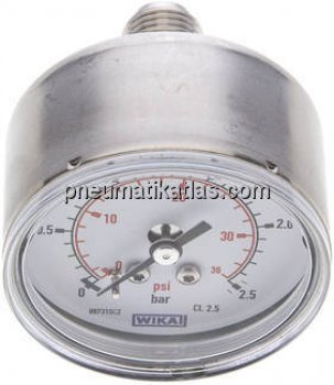 ES-Manometer waagerecht, 50mm, 0 - 2,5 bar, G 1/4"
