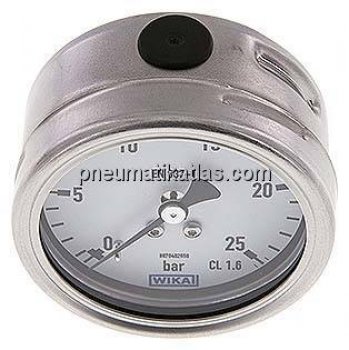 Chemie-Manometer waagerecht, 63mm, 0 - 25 bar