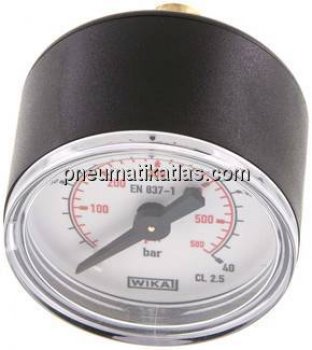 Manometer waagerecht (KU/Ms), 40mm, 0 - 40 bar, G 1/8"