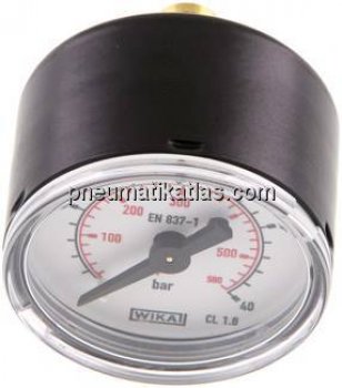 Manometer waagerecht (ST/Ms), 40mm, 0 - 40 bar, G 1/8"