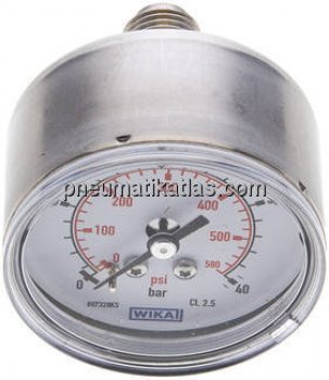 ES-Manometer waagerecht, 50mm, 0 - 40 bar, G 1/4"