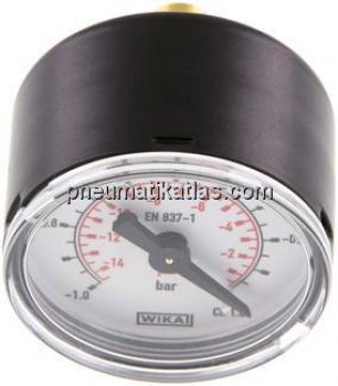 Manometer waagerecht (ST/Ms), 40mm, -1 bis 0 bar, G 1/8"