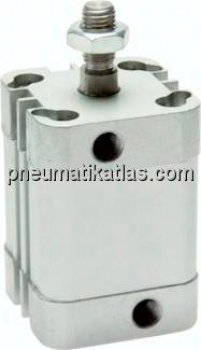 ISO 21287-Zylinder, einfachw., Kolben 20mm, Hub 25mm