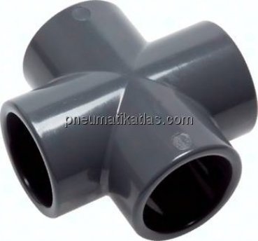 Preview: Klebemuffen-Kreuzstück, PVC-U, 20mm