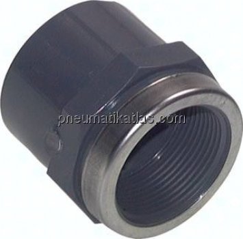Preview: Klebe-Gewindemuffe, PVC-U, 20mmxRp 1/2" IG