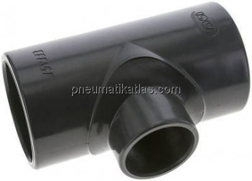 Klebemuffen-T-Stück, reduziert, PVC-U, 75x50x75mm