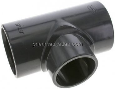 Klebemuffen-T-Stück, reduziert, PVC-U, 90x75x90mm