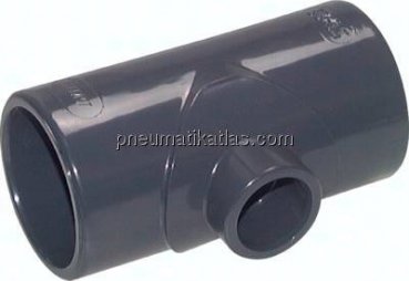 Preview: Klebemuffen-T-Stück, reduziert, PVC-U, 20x16x20mm