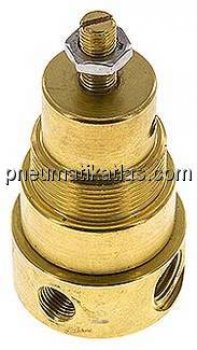 Druckregler, Messing, G 1/4", 1 - 15bar (nicht rücksteuerbar)