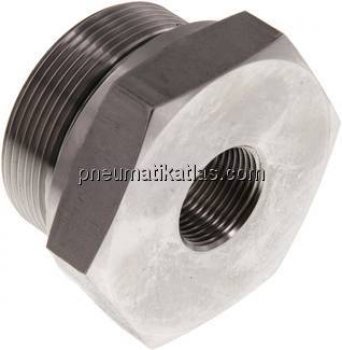 Hydraulik-Reduzierung G 2"(AG)-G 3/4"(IG), 1.4571, Elastomerdichtung