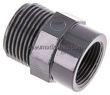 Reduziernippel G 1"(AG)-Rp 3/4"(IG), PVC-U