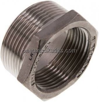 Reduziernippel R 1-1/2"(AG)-Rp 1-1/4"(IG), 1.4408