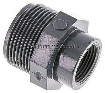 Reduziernippel G 1-1/4"(AG)-Rp 3/4"(IG), PVC-U