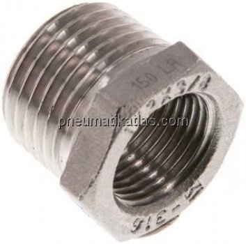 Reduziernippel R 1/2"(AG)-Rp 3/8"(IG), 1.4408