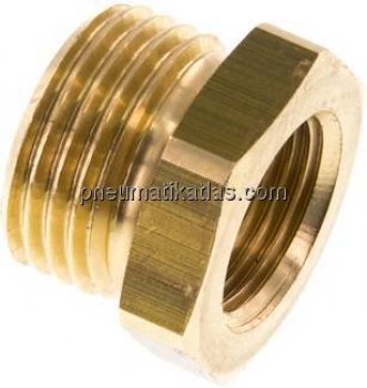 Reduziernippel G 1/2"(AGh)-G 3/ 8"(IG), Messing