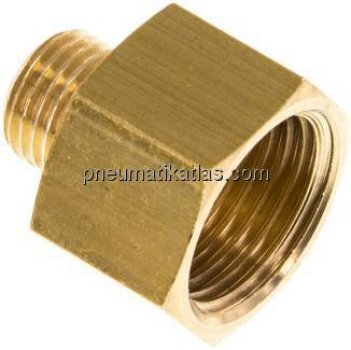 Reduziernippel G 1/4"(AG)-G 1/2"(IG), Messing