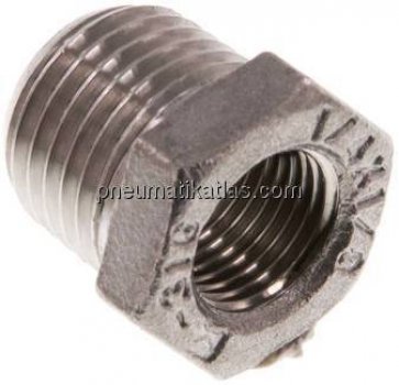 Reduziernippel R 1/4"(AG)-Rp 1/8"(IG), 1.4408