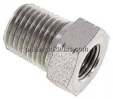 Reduziernippel NPT 1/4"(AG)-NPT 1/8"(IG), Stahl verzinkt