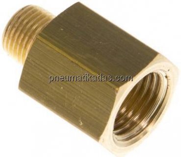 Reduziernippel G 1/8"(AG)-G 1/4"(IG), Messing