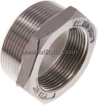 Reduziernippel R 2"(AG)-Rp 1-1/2"(IG), 1.4408