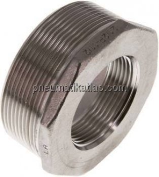 Reduziernippel R 2-1/2"(AG)-Rp 1-1/2"(IG), 1.4408