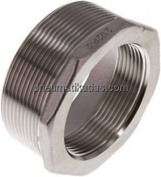 Reduziernippel R 2-1/2"(AG)-Rp 2"(IG), 1.4408