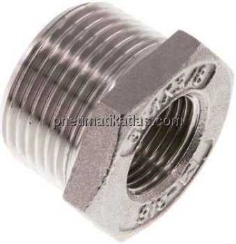 Reduziernippel R 3/4"(AG)-Rp 3/8"(IG), 1.4408
