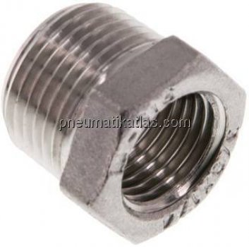 Reduziernippel R 3/8"(AG)-Rp 1/4"(IG), 1.4408