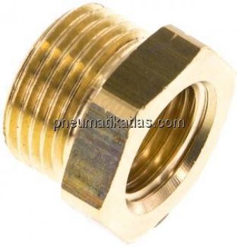 Reduzixernippel G 3/8"(AG)-G 1/ 4"(IG), Messing