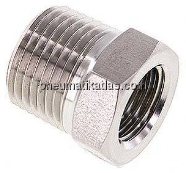 Reduziernippel NPT 3/8"(AG)-NPT 1/4"(IG), 1.4571