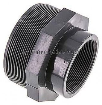 Reduziernippel G 4"(AG)-Rp 2-1/2"(IG), PVC-U