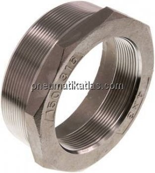 Reduziernippel R 4"(AG)-Rp 3"(IG), 1.4408