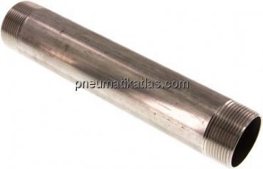 Rohrdoppelnippel R 1-1/2"-240mm, 1.4571