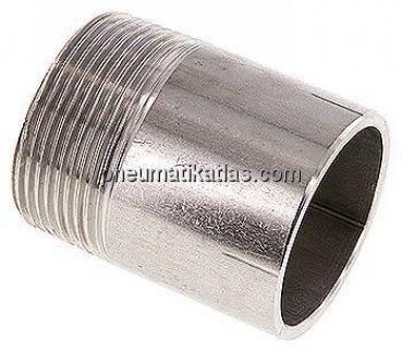 Anschweißnippel R 1-1/2"-60mm-48,3mm, 1.4571