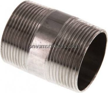 Rohrdoppelnippel R 1-1/2"-60mm, 1.4571