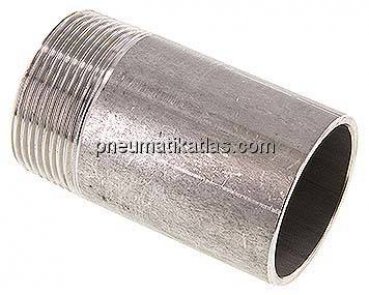 Anschweißnippel R 1-1/2"-80mm-48,3mm, 1.4571