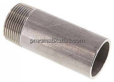 Anschweißnippel R 1-1/4"-100mm-42,4mm, 1.4571