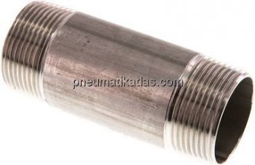 Rohrdoppelnippel R 1-1/4"-100mm, 1.4571