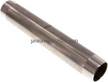 Rohrdoppelnippel R 1-1/4"-250mm, 1.4571